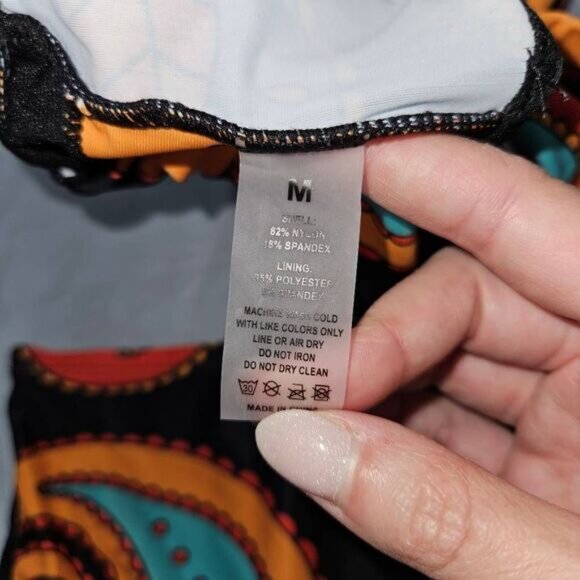 3/$15 Selink Women's Two Piece Black Print Bikini Set Size Medium - Picture 2 of 5